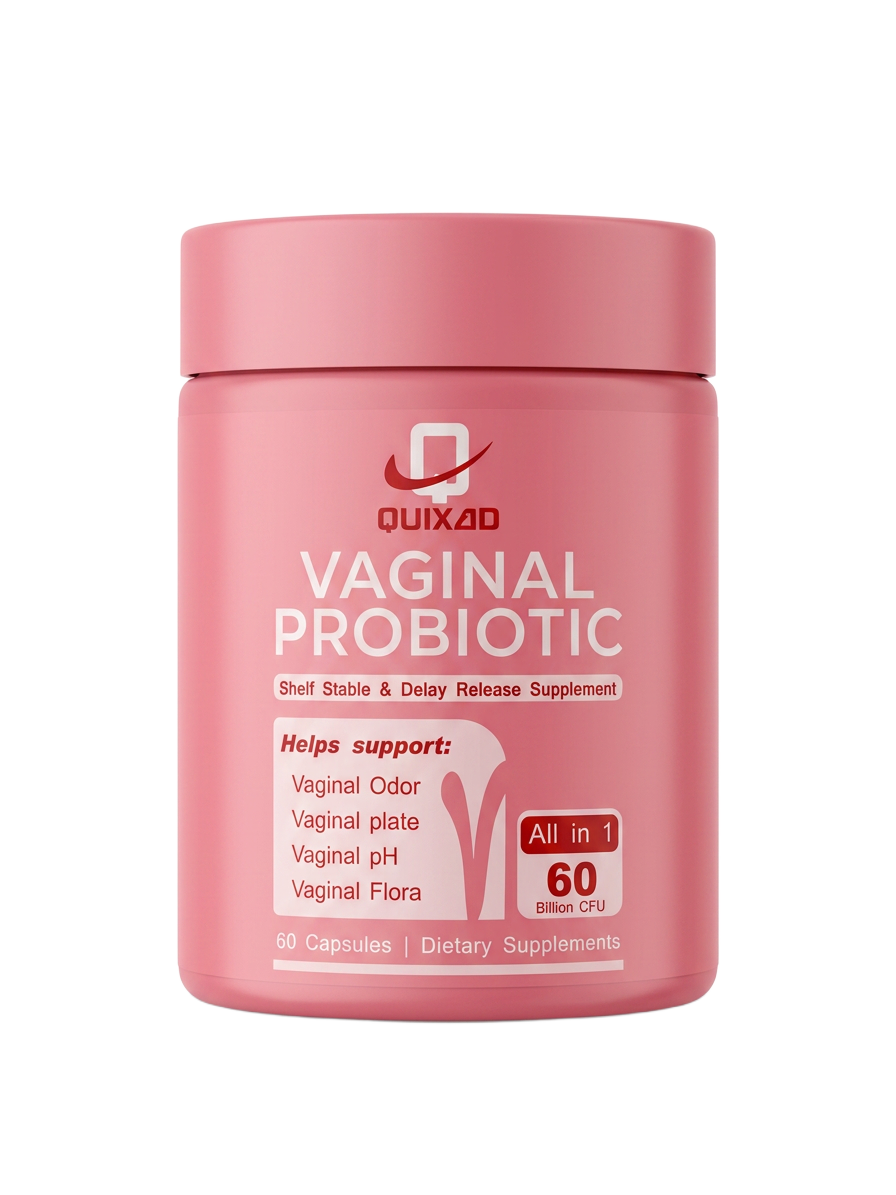 Quixao Vaginal Probiotic supplement bottle — 61 billion CFU delay-release capsule